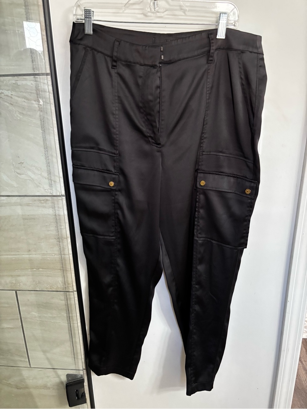 White House Black Market Black Cargo-Style Joggers
